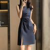 Sleeveless O-Neck Mini Dress