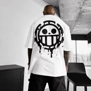T-Shirt Law Print Anime Cosplay Oversize Summer Sport Short Sleeve