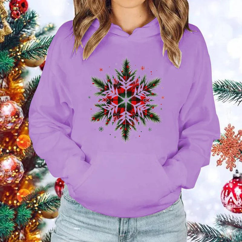 Autumn Winter Sweatshirts Christmas Snowflakes