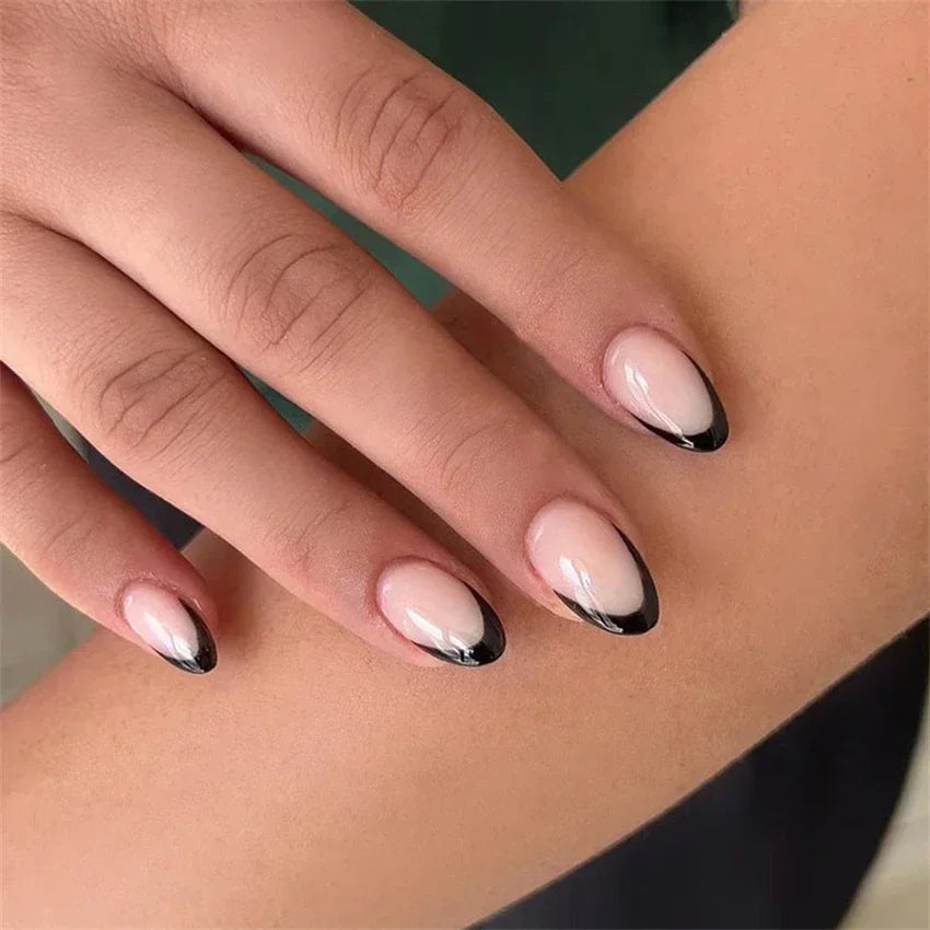Colorful Glossy Acrylic Press On Nails Long Coffin Tips
