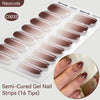 Gradient Auroras Semi Cured Gel Nail Strips Sparkly Shinning DIY Gel Polish