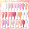 7ML Pink Glitter Quick Extension Gel Nail Polish Gold Foils