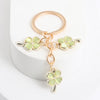 Cute Clover Enamel Keychain Lovely Plant Diaphanous Green Key Chains