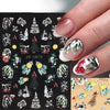 2024 5D Christmas Nail StickersSnowflake and Santa Designs
