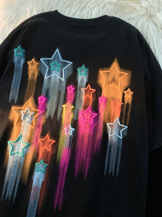 Women's Streetwear Graphic Tshirts with Star Print Tops