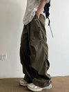 Techwear Parachute Cargo Pants Men Hip Hop Wide Leg Trousers Streetwear