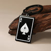 Punk Lucky Ace of Spades Keychain Stainless Steel Pendant