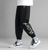 Black Cropped Trousers Graphic