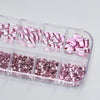 Fairy Pink Crystal Nail Rhinestones SS4-SS16 Glitter Pink Nail Diamond