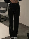 Women's High Waisted Faux Leather Pants