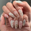 Dreamy Pearl and Floral Nail Art
