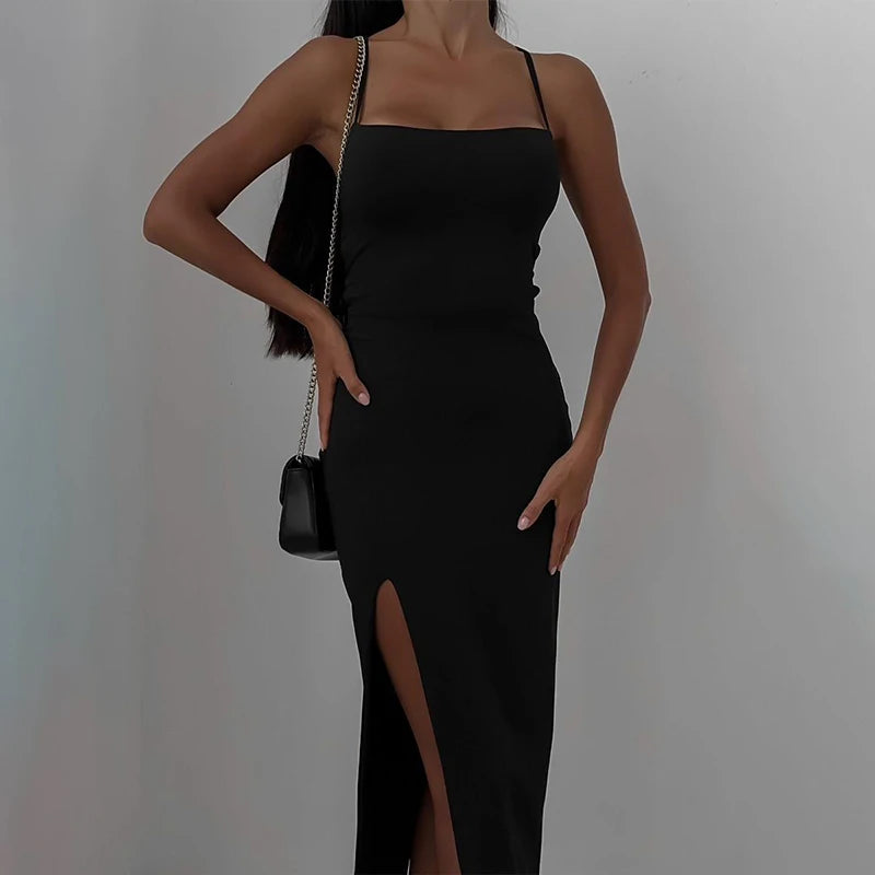 Rückenfreies, figurbetontes Kleid Damenmode Sommer