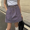Streetwear A-Line Cargo Skirt for Women Summer