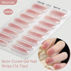 Gradient Auroras Semi Cured Gel Nail Strips Sparkly Shinning DIY Gel Polish