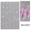3d Bronzing Laser Cross Stars Y2k Nail Sticker Adhesive Manicure