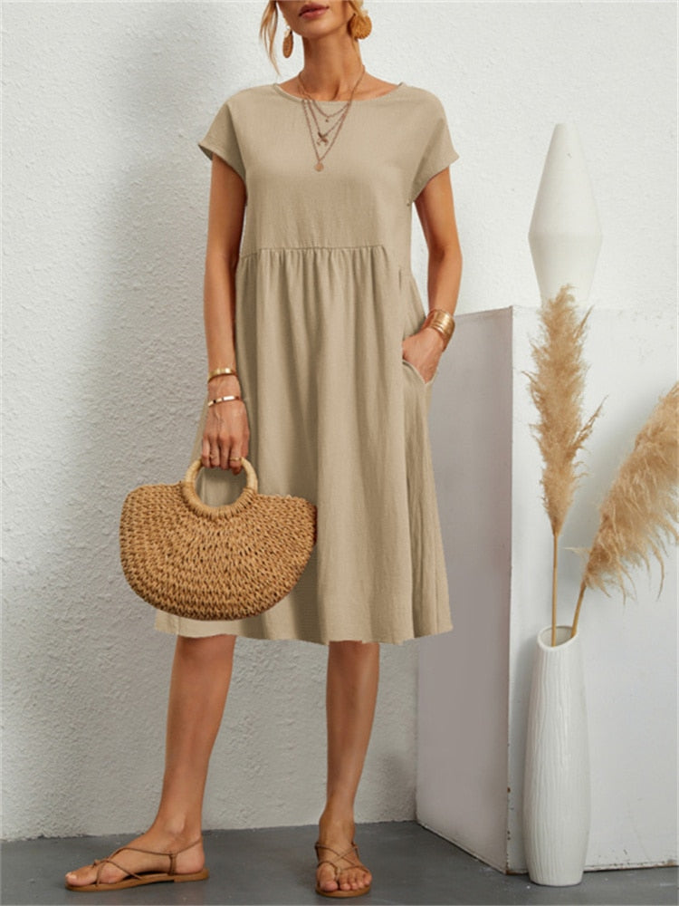 Flaunt Your Style with Our Irresistible Sexy Cotton Women Dress Embrace the Summer Vibes