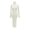 Women’s Turtleneck Knitted Bodycon Midi Dress