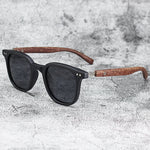 New Men Vintage Wooden Frame Sunglasses Classic Brand Square Sun Glasses