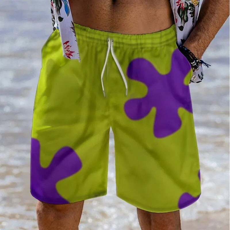 Sweatpants Simple Men's Five-Quarters Thin Loose Seaside Vacation Summer