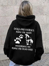 Dogs and Horses Y2K Fleece Streetwear Hoodie