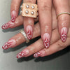 Colorful Glossy Acrylic Press On Nails Long Coffin Tips