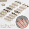 Gradient Auroras Semi Cured Gel Nail Strips Sparkly Shinning DIY Gel Polish