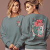 Anatomical Heart Flower Print Women Sweatshirts