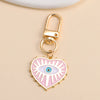 Delicate Evil Blue Eye Enamel Zircon Keychain Love Heart Devil's eye