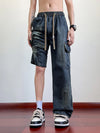 Men's Jeans Flap Pockets Lightweight Denim Cargo Pants Baggy Jeans