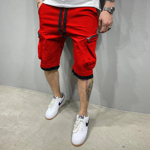 Workout Cargo Shorts Men Breathable Jogger Fitness Wear