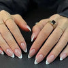 Colorful Glossy Acrylic Press On Nails Long Coffin Tips