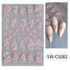 3d Bronzing Laser Cross Stars Y2k Nail Sticker Adhesive Manicure