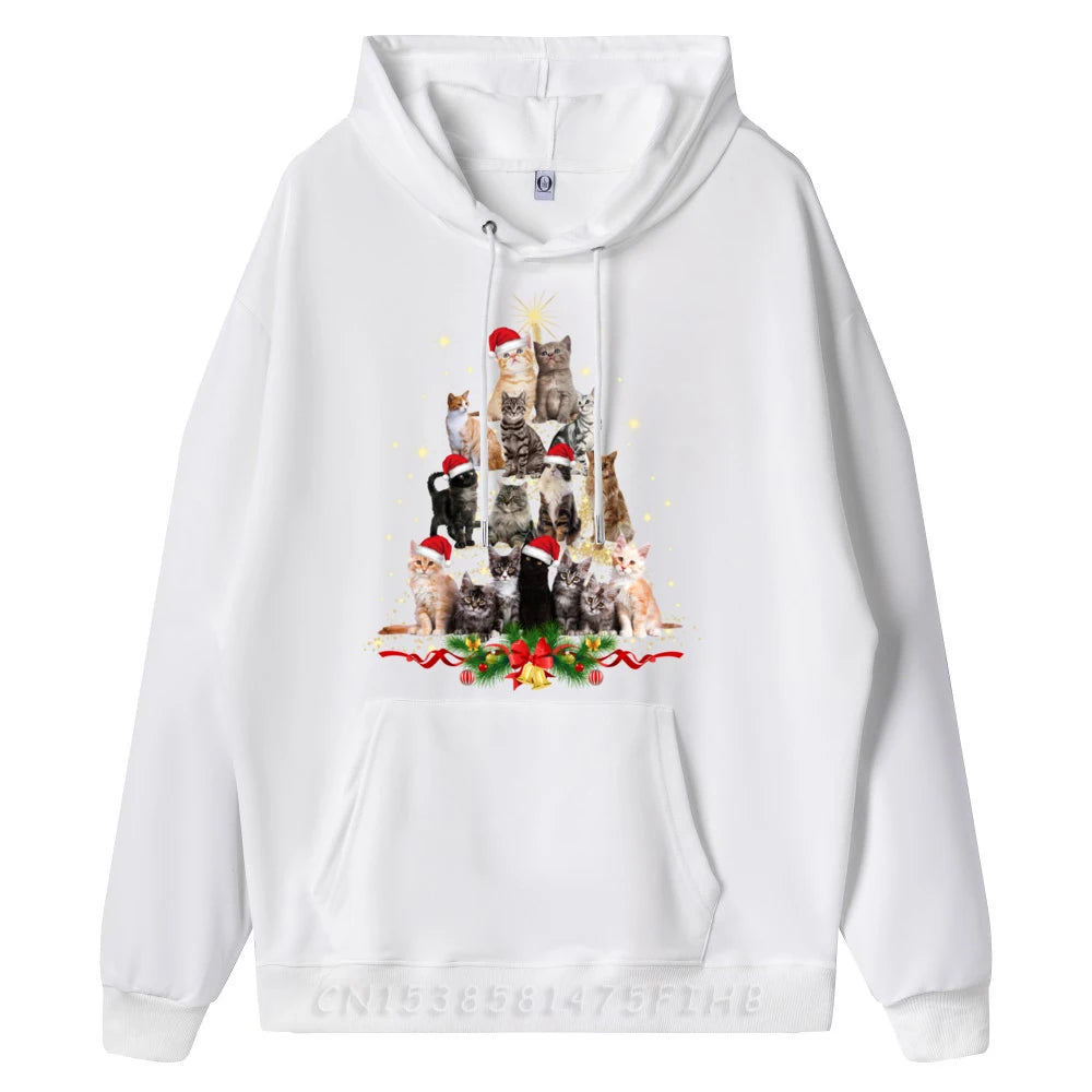 Cat Christmas Tree Funny Cats Cat Xmas Graphic