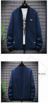 Casual Long Sleeve Baseball Collar Bomber Jacket, Chic And Trendy Regular Fit Windbreaker