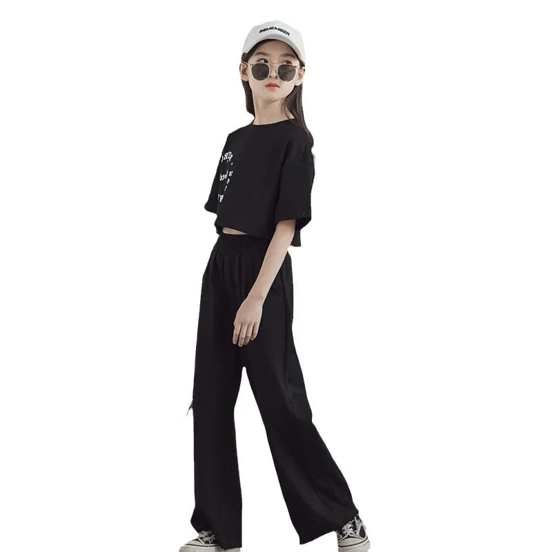 80s and 90s Throwback Trendy Cropped Tee Kids Girl