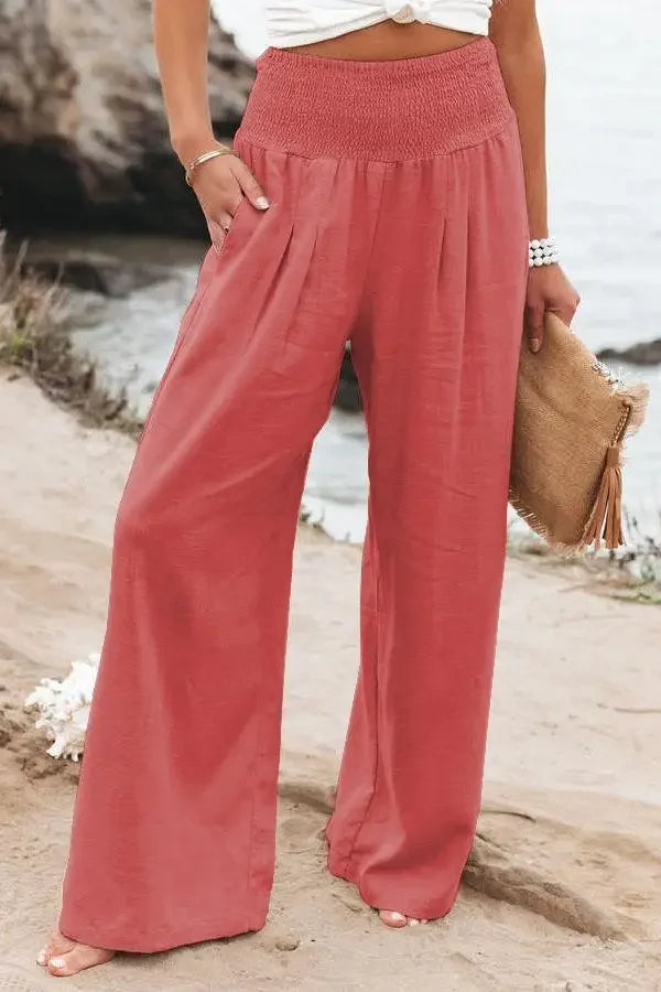 Bloomers With Pockets harem Pants Elastic High Waist