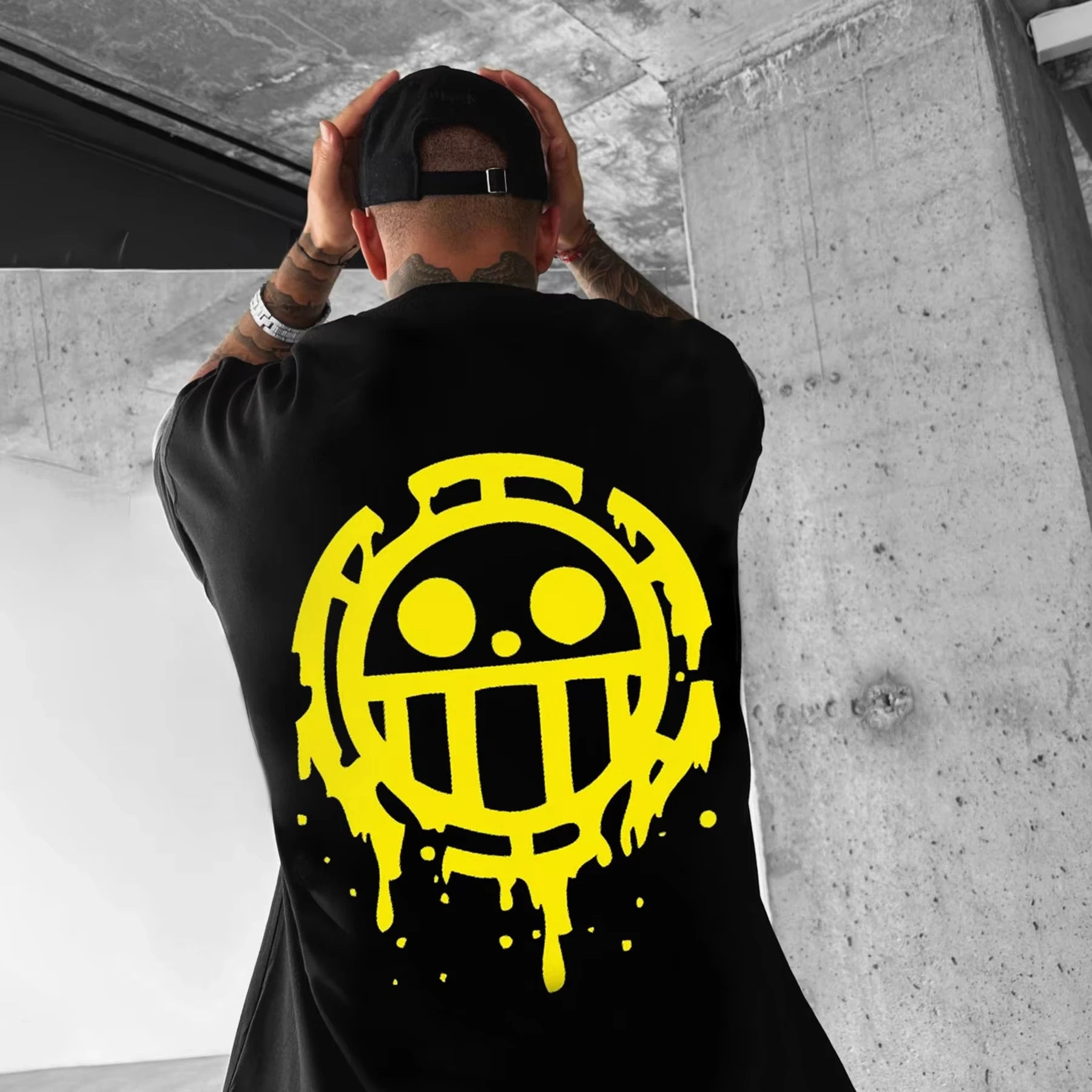 T-Shirt Law Print Anime Cosplay Oversize Summer Sport Short Sleeve