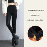 2024 Winter Velvet PU Leather Pants