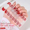 UV Semi-Cured Gel Nail Wraps Stickers Strips French Long Lasting