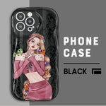 Pricess Phone Case for iPhone Square Liquid Fashion Soft Cover