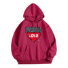 Printed Letter Crew Neck Sweatshirt Fresh Love Hooded Pullover