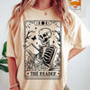 Skeleton Book Print T-Shirt Women Casual Top