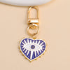 Delicate Evil Blue Eye Enamel Zircon Keychain Love Heart Devil's eye