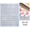 3d Bronzing Laser Cross Stars Y2k Nail Sticker Adhesive Manicure