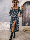 Floral Ruffle Long Dress