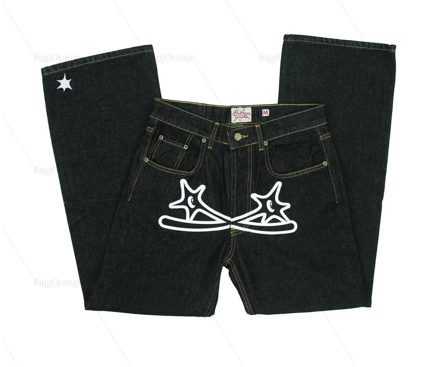 Hip Hop Gothic Street Rock Jeans Pants Harajuku Denim Trousers Streetwear 2023 Y2K Pants Jeans