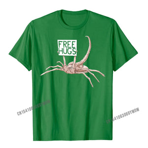 Free Hugs Funny Facehugger Aliens T-Shirt Harajuku Cotton T Shirt