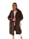 Wool Coat Women Winter Fashion Popular Fur Long Sleeve