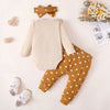 Cozy and Adorable Baby Girl Clothes Set: Knitted Top and Bodysuit