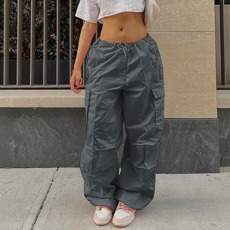 Y2K Oversized Trousers Women Cargo Pants Streetwear Outfits